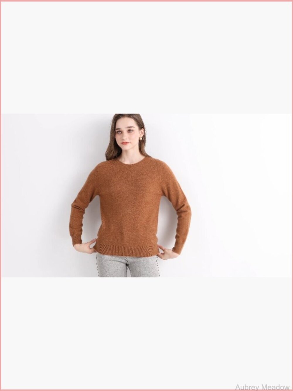 100% Pure Cashmere Crew Neck Long Sleeve Pullover Sweater - Picture 7 of 7
